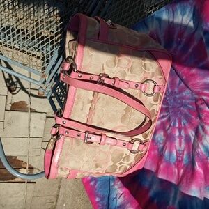 Pink Coach Tote